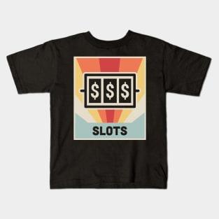 Vintage Style Slot Machine Design Kids T-Shirt